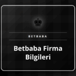 Betbaba firma bilgileri ve şirket logosunun yer aldığı ekran