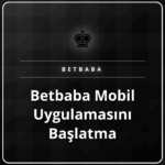 Betbaba Mobil Uygulamasını Başlatma ekranını gösteren bir akıllı telefon.